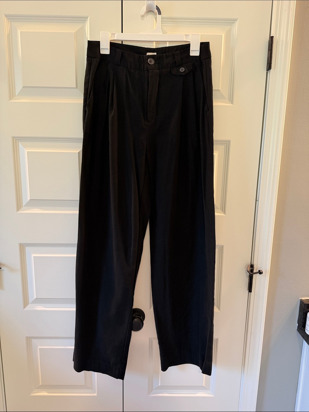 a new day Black High-Waist Pleated Wide-Leg Trousers